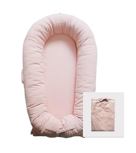 Coocoobaby Deluxe Lounger Cover | 100% Cotton Baby Lounger Extra Cover for Dockatot Deluxe | Hypoallergenic Infant Baby Nest Replacement | Cover Only (Mistyrose)