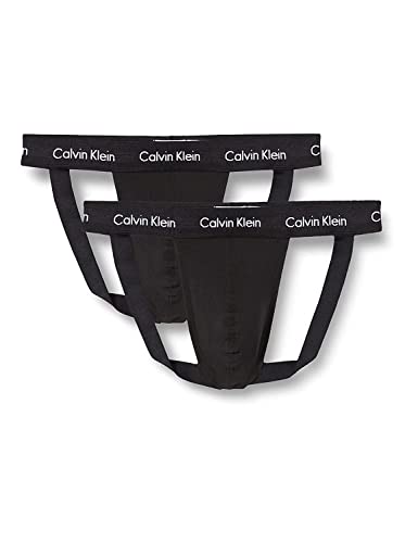Calvin Klein Jock Strap 2pk sous-Vêtements De Sport, Black, Small (Lot de 2) Homme
