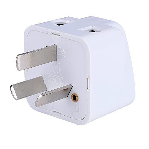 Image of MX Universal Travel Adapter Type I - 2‑Pack Conversion Plug for India, Australia, China, New Zealand & More - Rated 10 A / 250 V, Safety Shutters, Travel‐Ready