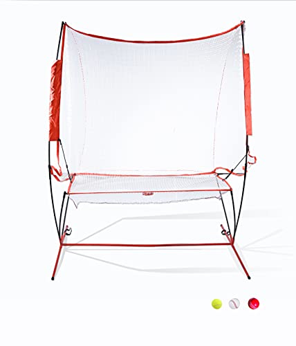 Tennis Ball Machine Net,Ball Recycling System Also For Baseball, Softball And Cricket; Portable And Easy To Disassemble;Solo Practice Tennis Indoor&Outdoor(New) #TOP6