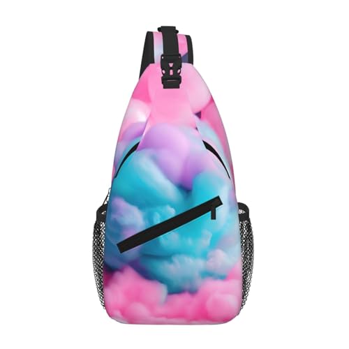 Sac en coton imprimé bonbon léger avec bandoulière unisexe pour voyage