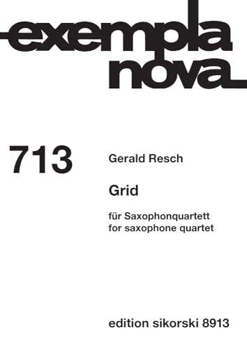 Partition saxophone quartet SATBar Grid 713 édition papier haute clarté