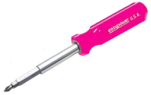 Image of Eazypower 87730 12-Pack Pink 4-in-1 Molded Handle #1 /4-5, #2 /8-10 Phillips /Slotted Screwdriver 1 /4-inch Hex