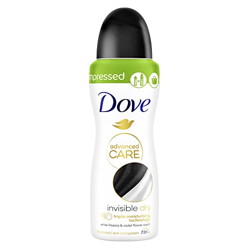 Dove Déodorant Spray Compressé Anti-Transpirant Advanced Care Invisible - Le flacon de 100ml