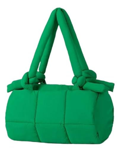 Puffer Tote Bag for Women Lightweight Nylon Shoulder Handbag Quilted Hobo Bag Underarm Purse Small Top Handle Handbags