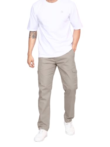 Image of Big Button Mens Regular Fit Casual Cotton Cargo Pant