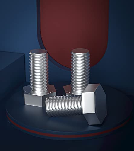 Image of 5 /16-18 x 3 /4 inch (1 /2 to 6 inch Optional) Hex Head Screw Bolt, Stainless Steel 18-8(304), Fully Threaded,30pcs