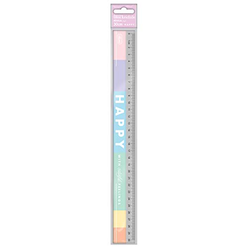Tilibra - Régua em Poliestireno 30cm, 315541, Happy, Cor Pastel 1 31PtOVsJDuL
