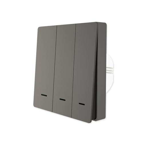 MOES ZigBee Smart Wall Light Switch 3 Gang Grey