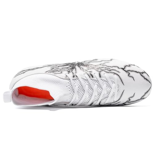 Kids Soccer Cleats Boys Girls Training Football Cleats Youth High-top Soccer Shoes for Little/Big Professional Athletic Outdoor Football Shoes3