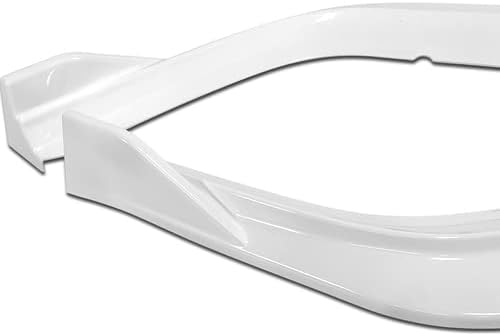 3 Pieces ABS STP-Style Front Bumper Lip Spoiler Splitter Side Body Kit Trim Protection Compatible with 2016-2018 Acura ILX Sedan, 2017 (Painted White)