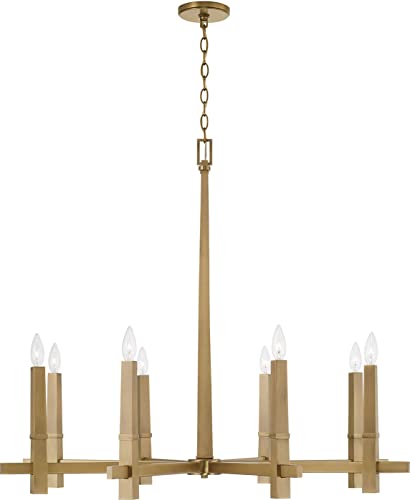 Capital Lighting 449681AD Blake Modern Industrial Sculptural Candle Chandelier, 8-Light
