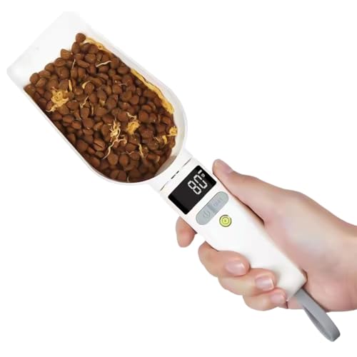 Samuliy Cuchara medidora digital, cuchara medidora electrónica digital | Cuchara de pesaje de alta precisión de 800 g/1 g con pantalla LCD para comidas diarias de cocina, comida para perros y gatos
