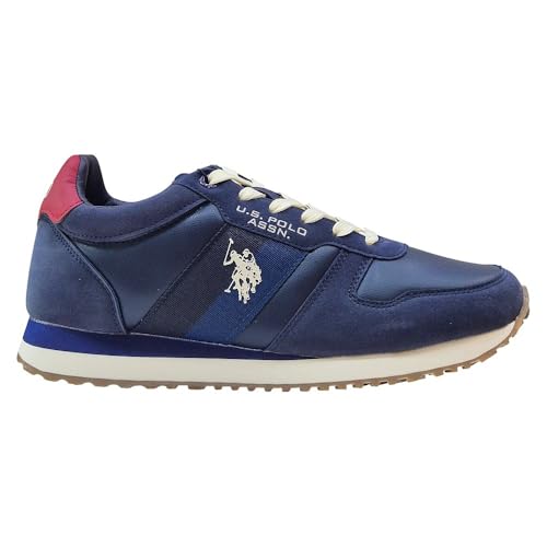 U.S. POLO ASSN. U.S.Polo Assn Zapatillas XIRIO012M Casual Runner Hombre Azul Marino/Rojo - Cuero para: Hombre Color: BLU-RED04 Talla: 42