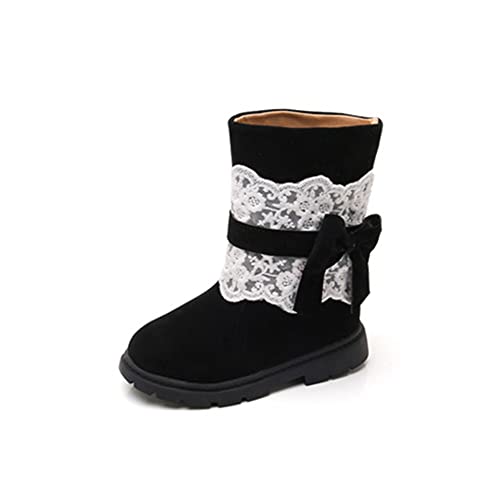 MATERUIEYES Bow Long Boots Cute Cotton Boots Sweet Girls Shoes Slip On