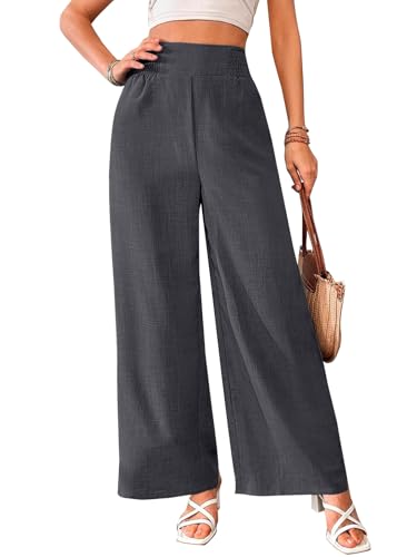 Image of Vogaan Trousers for Women | Women's Loose Fit Trousers | Women's High-Waisted Wide Leg Pant | Women Trousers Pants | Korean Trousers for Holiday