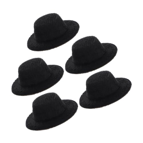 Uonlytech 5 Piezas Unidades Mini Sombreros de Copa Pequeños para Muñecas Accesorios Delicados para Decoración y Disfraces para Casas de Muñecas y Fiestas Navideñas