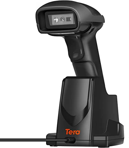 Tera Lecteur Code Barre 2D: 3 en 1 USB Filaire 2.4G Douchette Code Barre Mémoire Sans Fil Avec Station de Charge 1D 2D QR Code Pour Inventaire Tablette Ordinateur Portable, D6100
