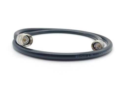 Câble d'extension coaxial RG213 ultra-robuste avec fiches PL-259 de 100 cm