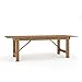 Flash Furniture HERCULES Series 8' x 40" Rectangular Antique Rustic Solid Pine Folding Farm Table