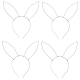 Cabilock Lot De 4 -Têtes en Forme d'oreilles De Lapin Matériaux De Bricolage Mignons -T...