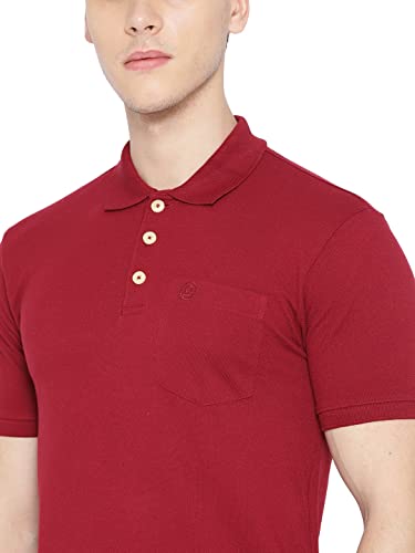Image of CHKOKKO Men's Polo Cotton Regular Fit Half Sleeves T-Shirt with Pocket