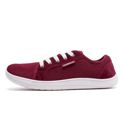 HOBIBEAR Unisex, szerokie buty na boso, minimalistyczne buty do biegania na boso, minimalistyczne buty do biegania w terenie, czerwony (Weinrot), 44 EU Weit