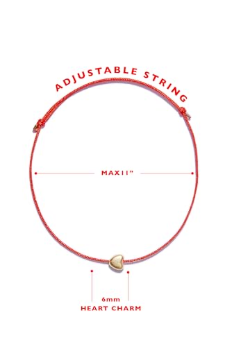 Couple Heart Charm Bracelet w/Adjustable String - Friendship Bracelet, Kabbalah Protection Bracelet, Best Friend Birthday Gift, Amulet for Women Men Family Friends4