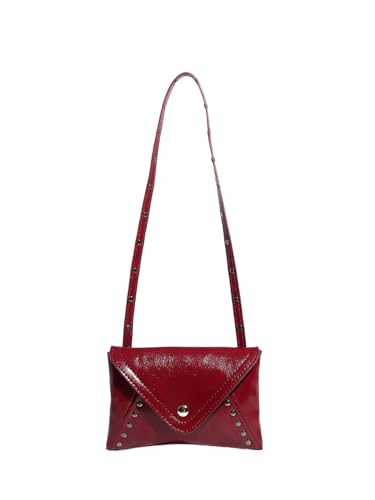 MakeMeChic Women's Faux Leather Shoulder Bag Flap Studded Square Crossbody Bags