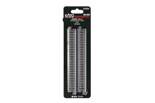 kato n scale unitrack 7 51634 186mm straight track - 4 per package