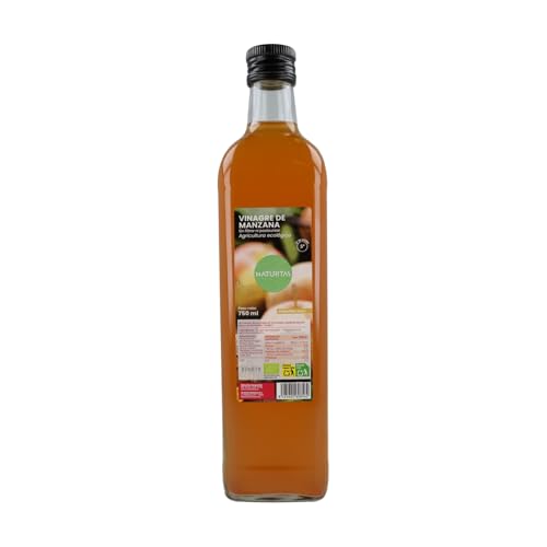 Vinagre de manzana 750 ml bio Naturitas Essentials | Condimentos para ensaladas | Sin filtrar ni pausteurizar | Sabor natural | 5º grado de acidez | Sin GMO | ECO