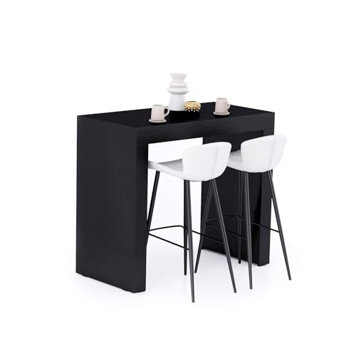 Mobili Fiver, Evolution High Table 120x60, Black, Made In Italy