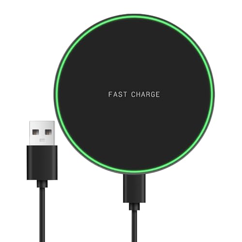 Chargeur Induction Phone Chargeur sans Fil Rapide, Chargeur Qi sans Fil avec Câble de Charge Inclus, Chargeur sans Fil de Charge Rapide pour Smartphones, Noir - Usage général