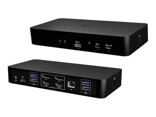 Station d'accueil USB4 et Thunderbolt triple écran HDMI DisplayPort avec réseau Gigabit