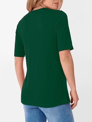Image of ANRABESS Womens Half Sleeve Tops Crewneck Shirts Basic Fit Work Tee