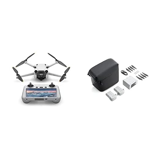 DJI Mini 3 Pro mit DJI Remote Control :Leichte und faltbare Kameradrohne mit 4K/60fps Videos & Mini 3 Pro Fly More Set, enthält zwei Intelligent Flight Batteries, eine Zwei-Wege-Ladestation