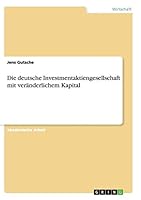 Die deutsche Investmentaktiengesellschaft mit ver�nderlichem Kapital 3668139733 Book Cover