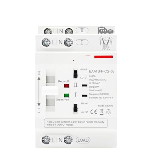 Commutateur de transfert automatique ATS 2P 63A inverseur source inverseur électrique automatique