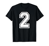 Number 2 Birthday Numbered Uniform Sports Jersey Team T-Shirt