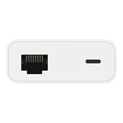 Belkin Ethernet + Power Adapter with Lightning Connector (Mfi-Certified Lightning to Ethernet Adapter for iPad POS Systems) (B2B165bt)