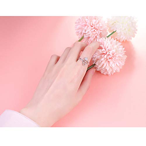 Image of 925 Sterling Silver Live Love Heal Stethoscope Ring Jewelry for Women Nurse Doctor Medical Student Graduation Gift