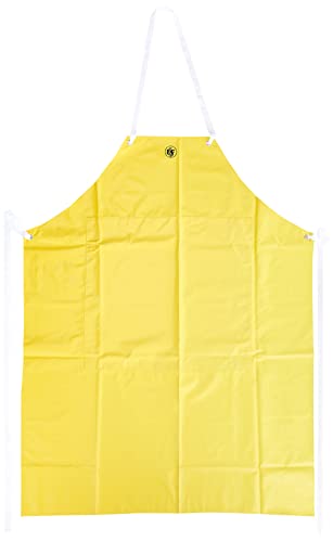Tablier en néoprène MCR Safety Concord 800S4P jaune 80x114 cm avec bords cousus