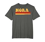 Nora Nombre Personalizado Cute Idea Mujer Vintage Nora Camiseta