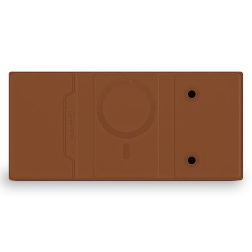 Image of GRIPP Mag Pocket Wallet Card Holder Compatible with Mag-Safe for iPhone 17 /16 /15 /14 /13 /12 Series & All Mag-Safe Phone Cases, Premium Leather, Strong Magnetic Alignment - Brown
