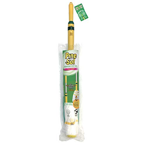 Pine-Sol Microfiber Twist Mop with Telescopic Adjustable Perfect for Cleaning Hardwood, Laminate, Tiles