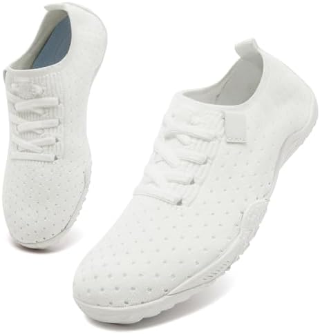 UNQWQZ Barfussschuhe Damen Weich Turnschuhe Hallenschuhe Barfußschuhe | Atmungsaktiv Obermaterial, Bequem, rutschfest, Sportschuhe, Laufschuhe, Trainlaufschuhe, Walkingschuhe, Fitn