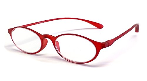 Calabria 719 Flexie Oval Flexible Reading Glasses +1.75 Red Men