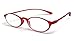 Calabria 719 Flexie Oval Reading Glasses +2.75 Red Men/Women Bendable One Power Readers TR90 Flexible