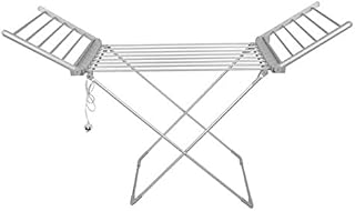 Winged Electric Clothes Airer Dryer 230W Indoor Horse Laundry Airer Rack Folding Airer 18 Heated Bars, Aluminium Alloy, For Home, Energy-Efficient (Size : 230W Clothes Airer), Onecolor