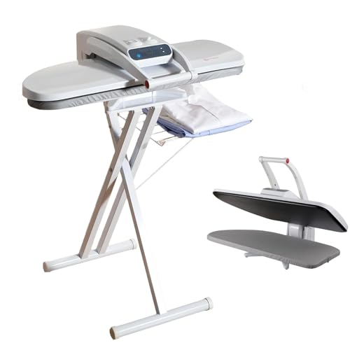 Plancha de Vapor Ultra Grande, Plancha Digital con Soporte, 5 ajustes de Tela, Tanque de Agua de 300 ml, Pantalla táctil, Plancha de Mesa Grande para Ropa, máquina de Vapor(80cm)